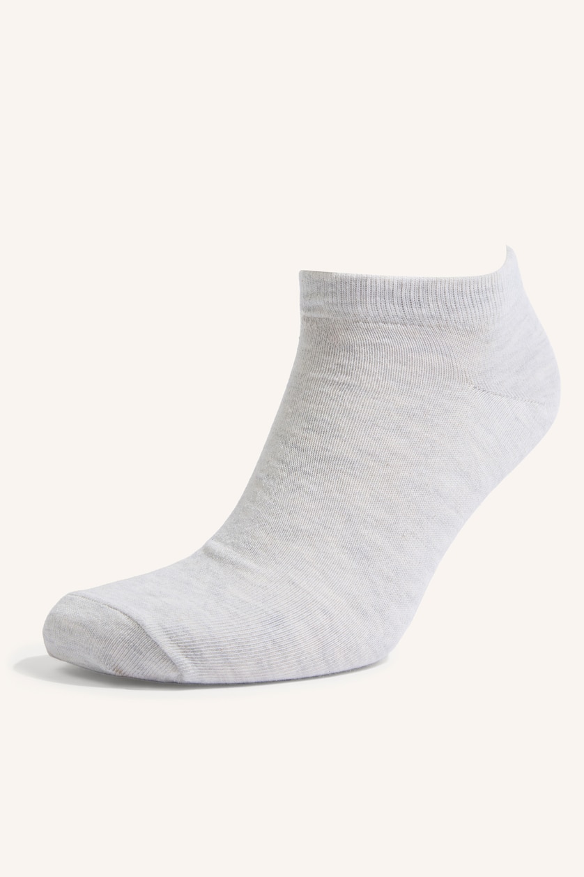 Men Grey Melange 3 piece Cotton Short Socks