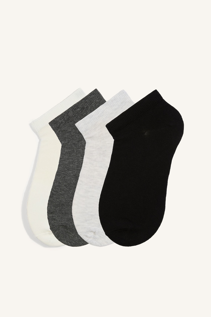 Men Grey Melange 5 Piece Cotton Short Socks