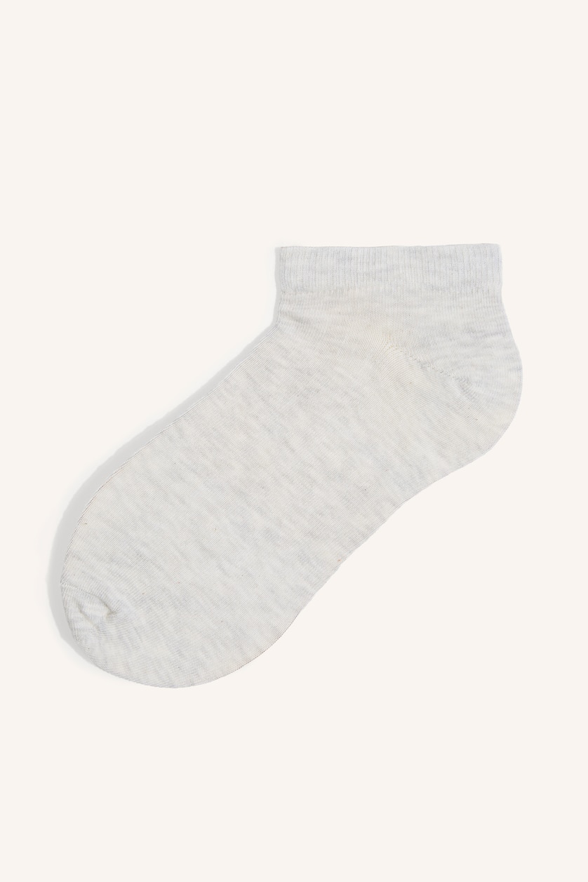Men Grey Melange 5 Piece Cotton Short Socks