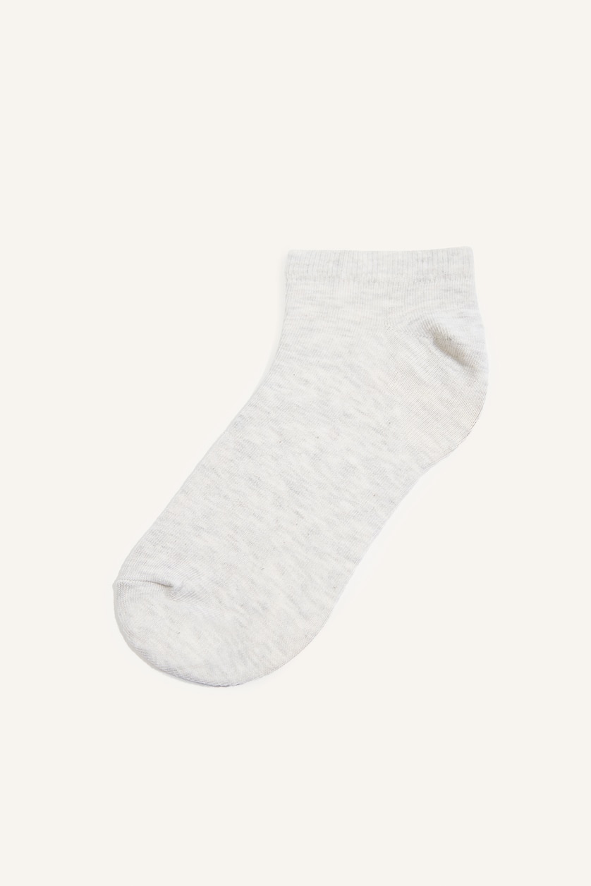 Men Grey Melange 5 Piece Cotton Short Socks