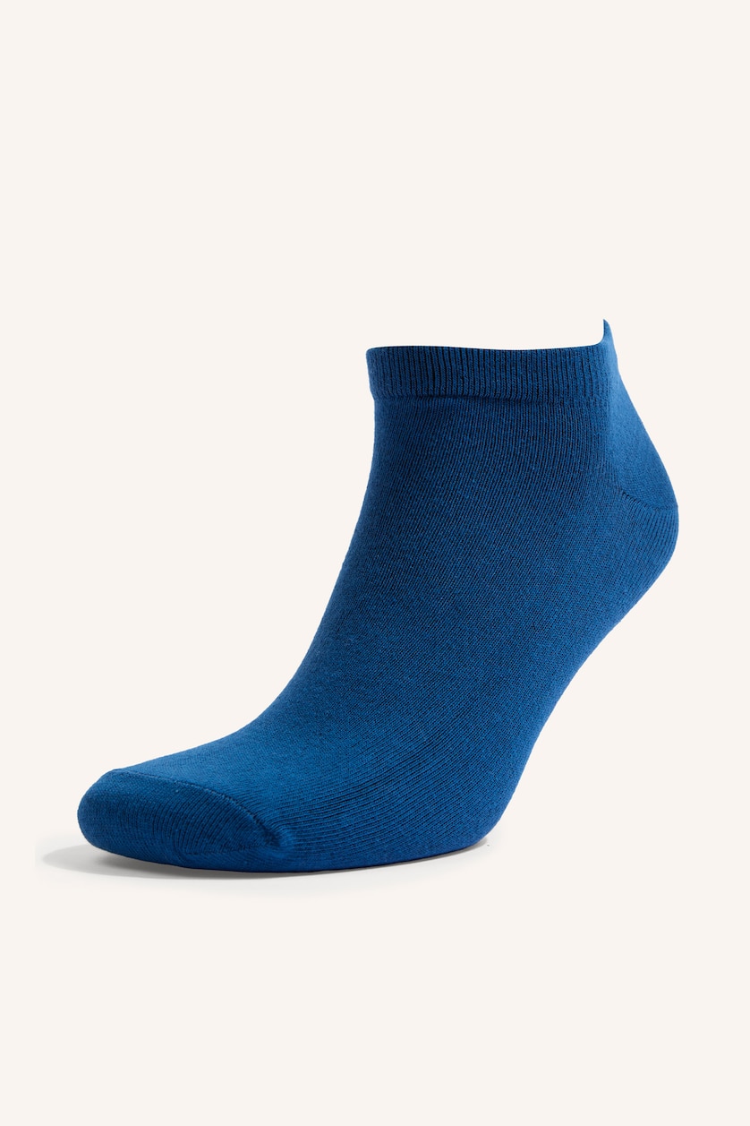 Men NAVY 5 Piece Cotton Short Socks