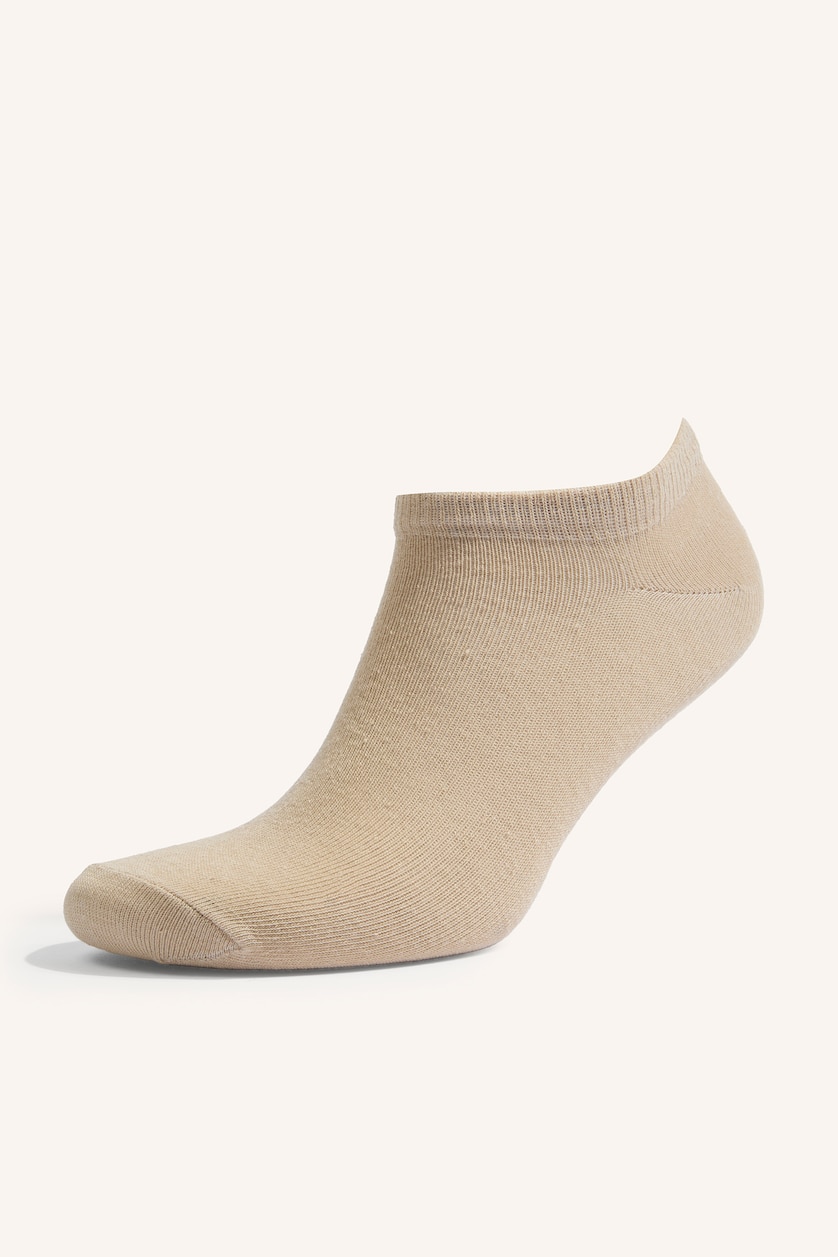 Women Camel 3 piece Cotton Short Socks