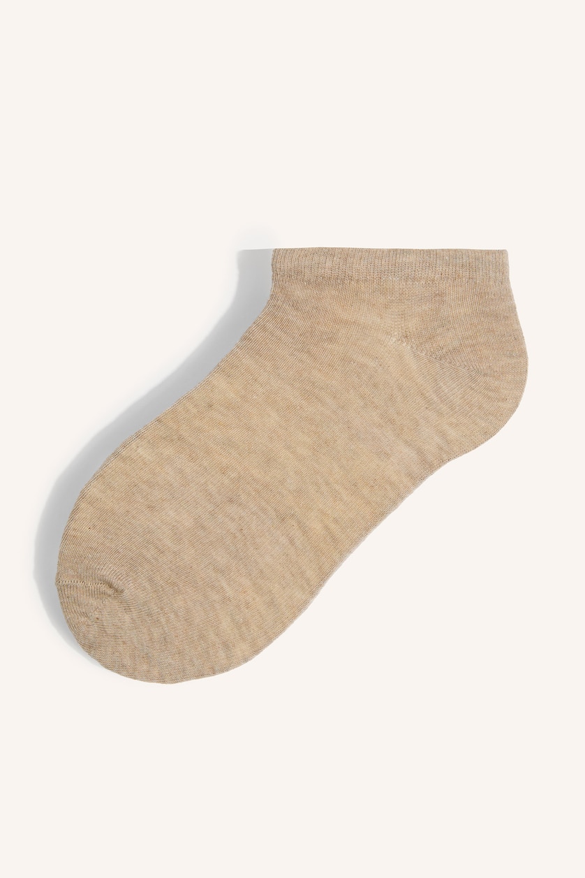 WOMAN Brown 3 piece Cotton Short Socks