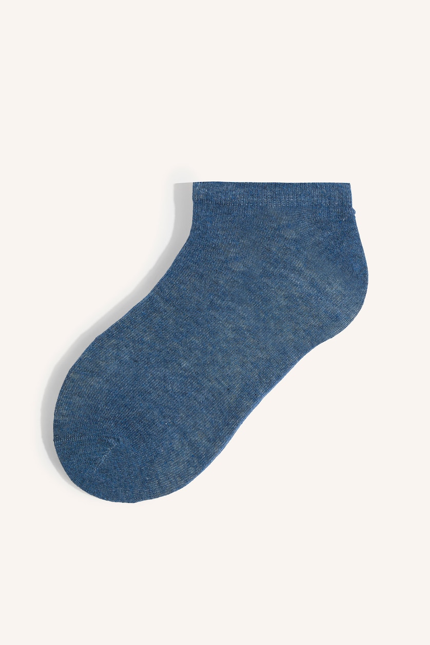 Women Blue 7 piece Cotton Short Socks