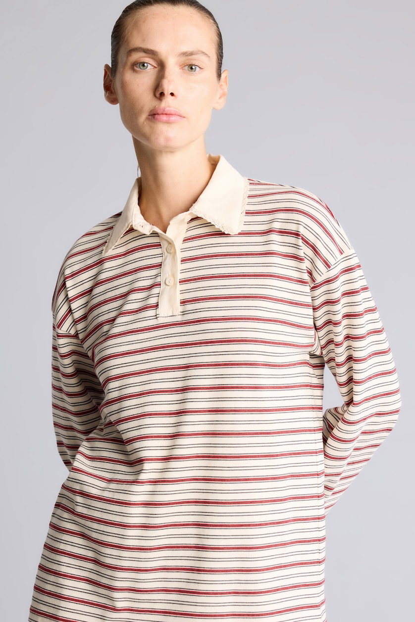 Women Ecru Relax Fit Long Sleeve Tunic