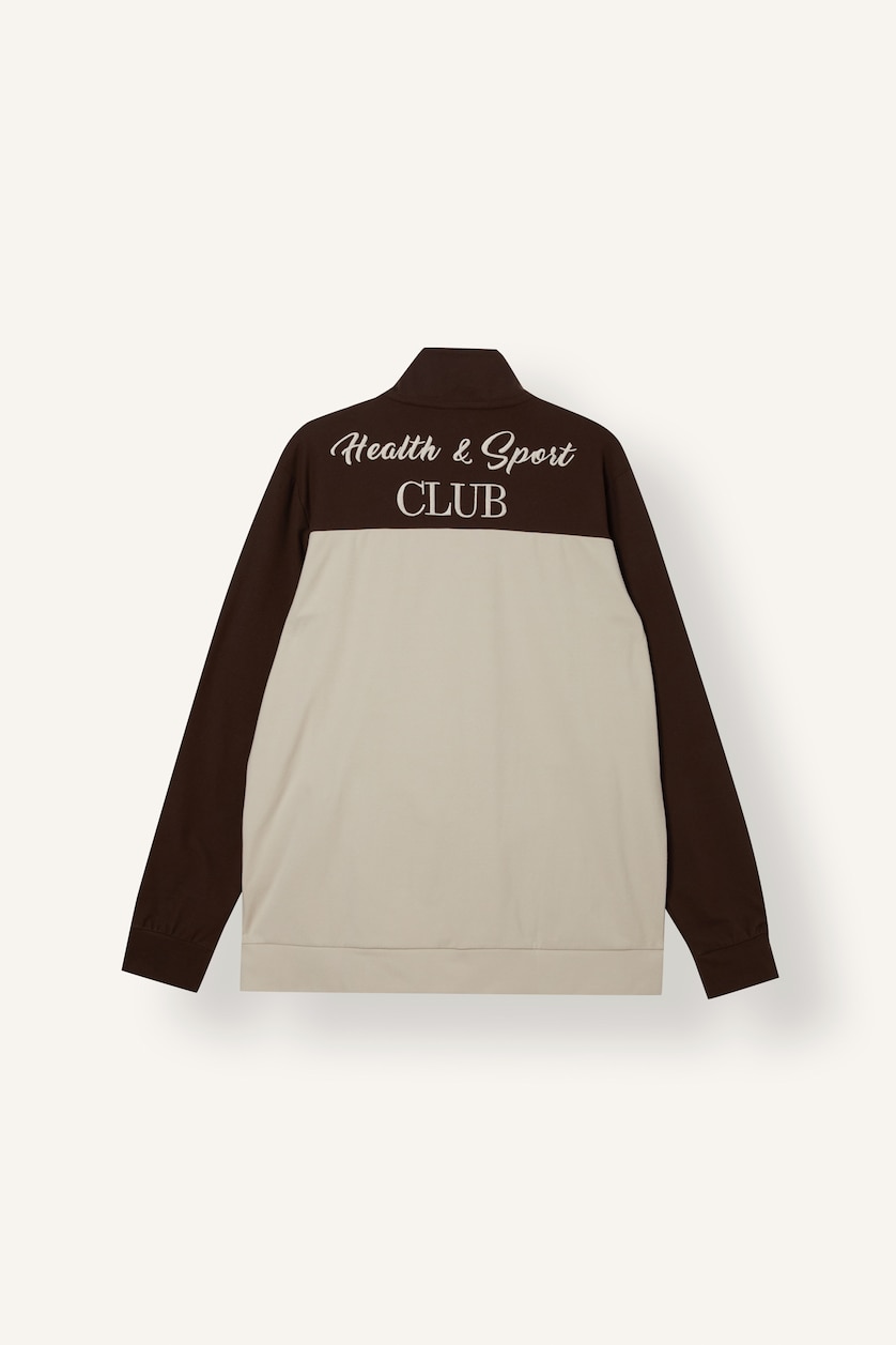 Erkek Kahve Standart Fit Yarım Fermuarlı Polar Sweatshirt