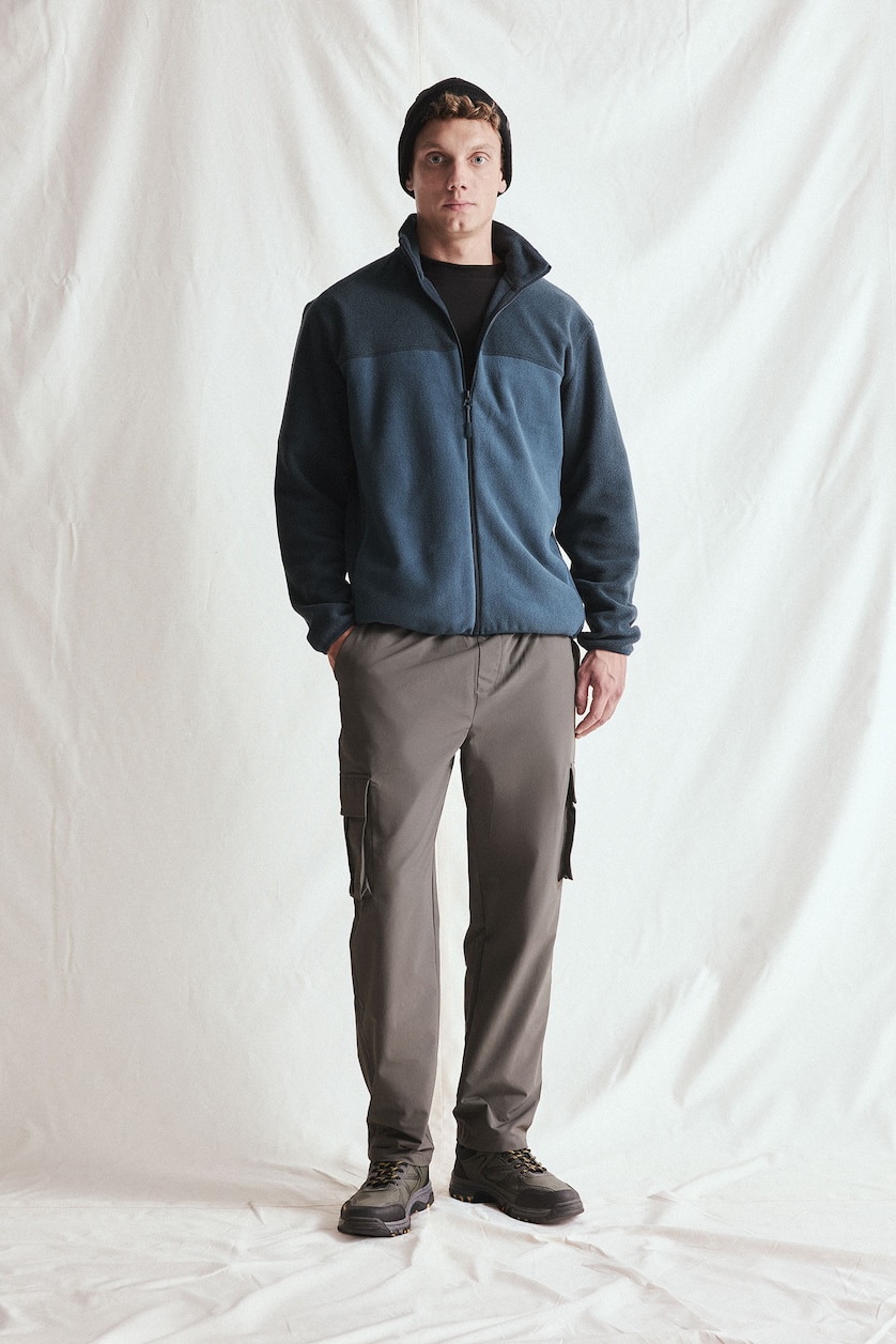 Men Petrol Boxy Fit Cardigan