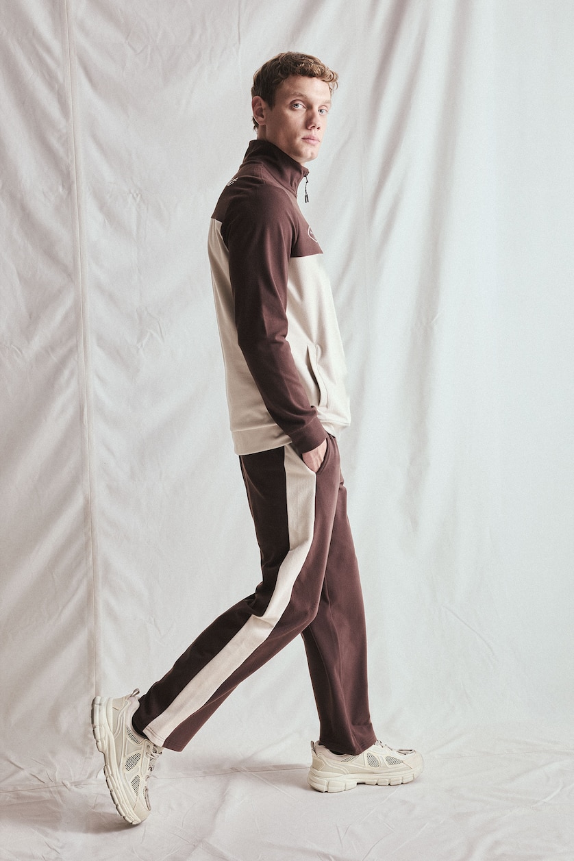 Men Brown Relax Fit fleece Jogger