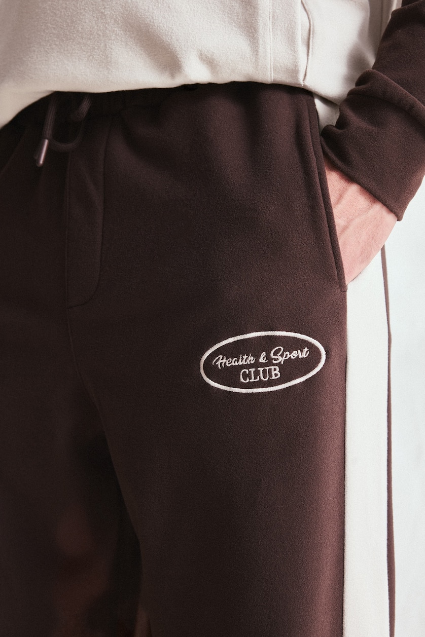 Men Brown Relax Fit fleece Jogger