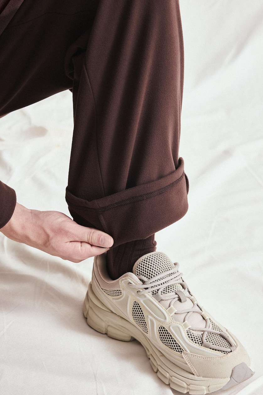 Men Brown Relax Fit fleece Jogger