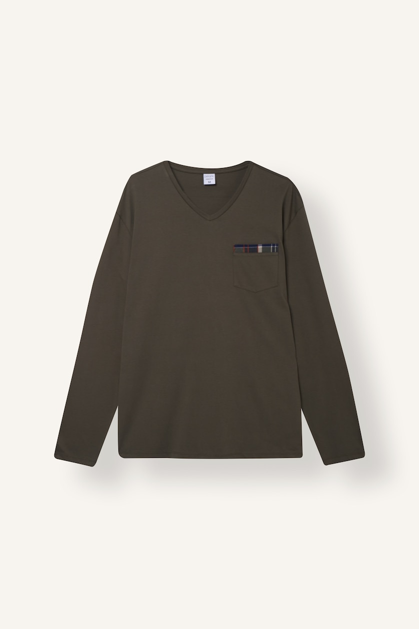Men Dark Khaki 2 piece Set