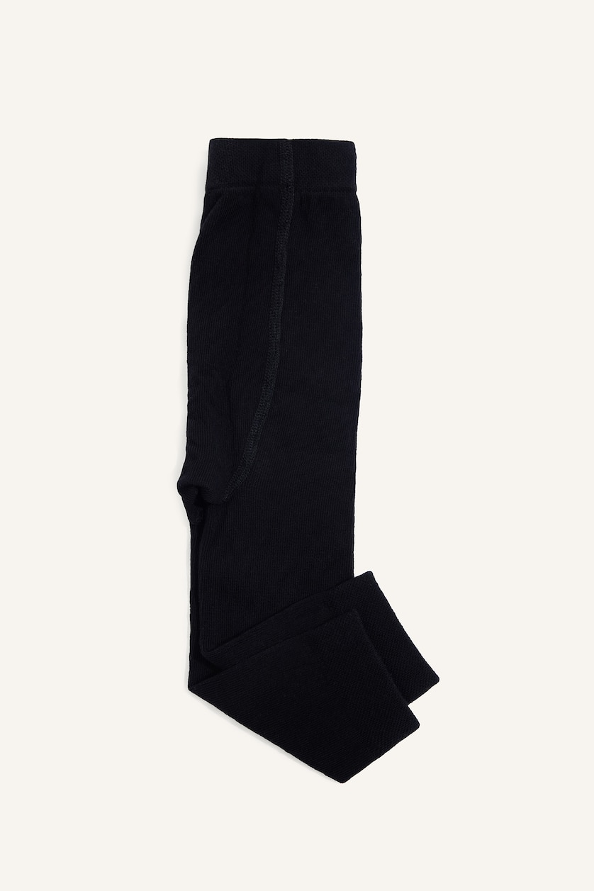 Young Girls - Teen Girls Black Unisex Cotton Socks