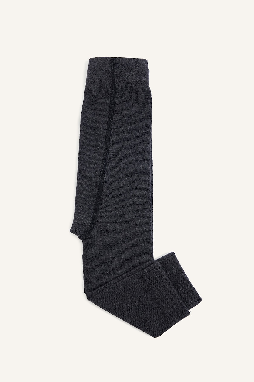 Young Girls - Teen Girls Grey Unisex Cotton Socks