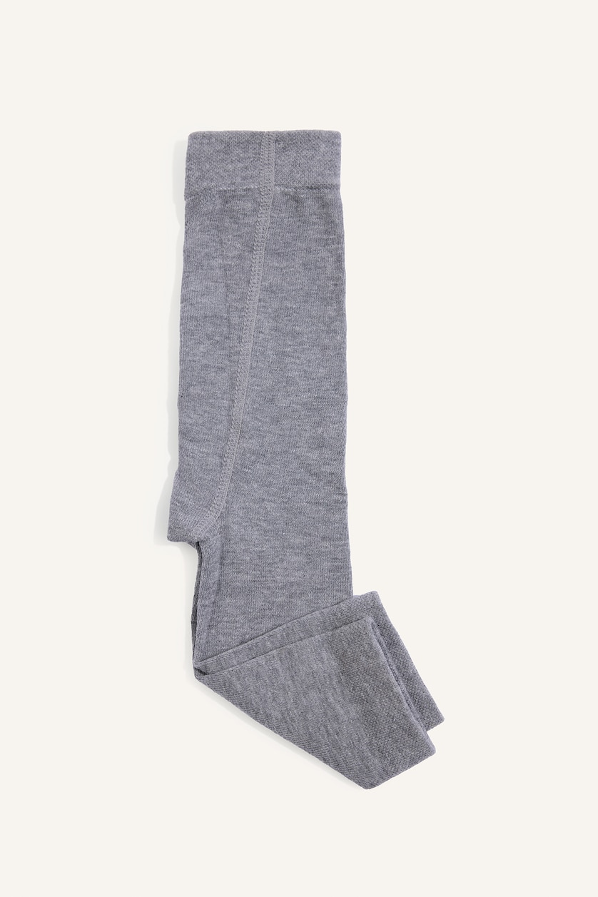 Young Girls - Teen Girls Grey Melange Unisex Cotton Socks