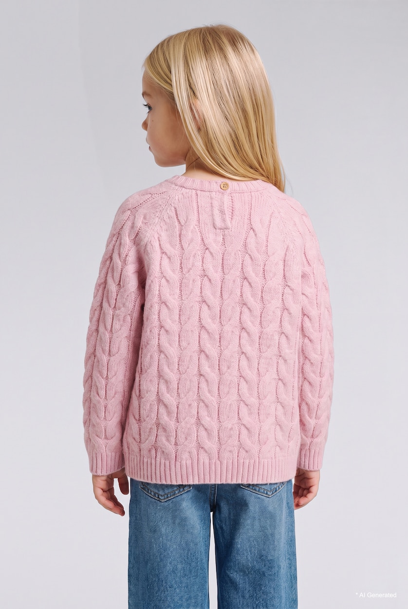 Baby Girls Light Pink Baby Girl Regular Fit Crew Neck Pullover