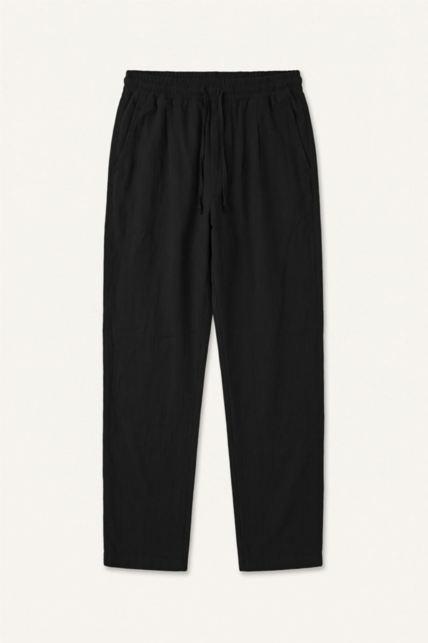 Men Black Relax Fit Trousers