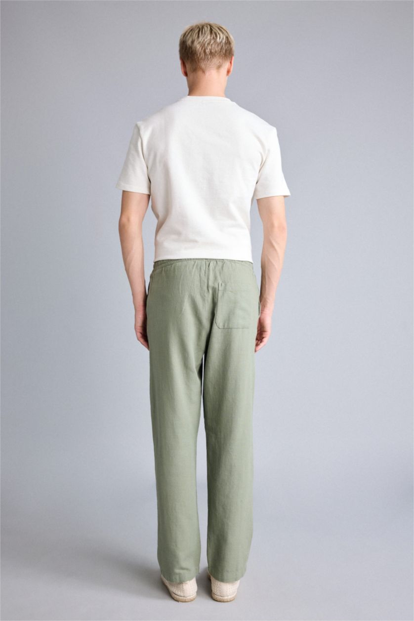 Men Khaki Relax Fit Trousers