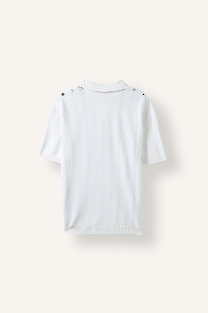 Men Ecru Standard Fit Short Sleeve Polo T-Shirt