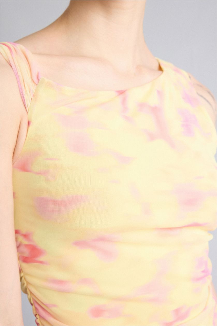 Women Yellow Tulle Dress