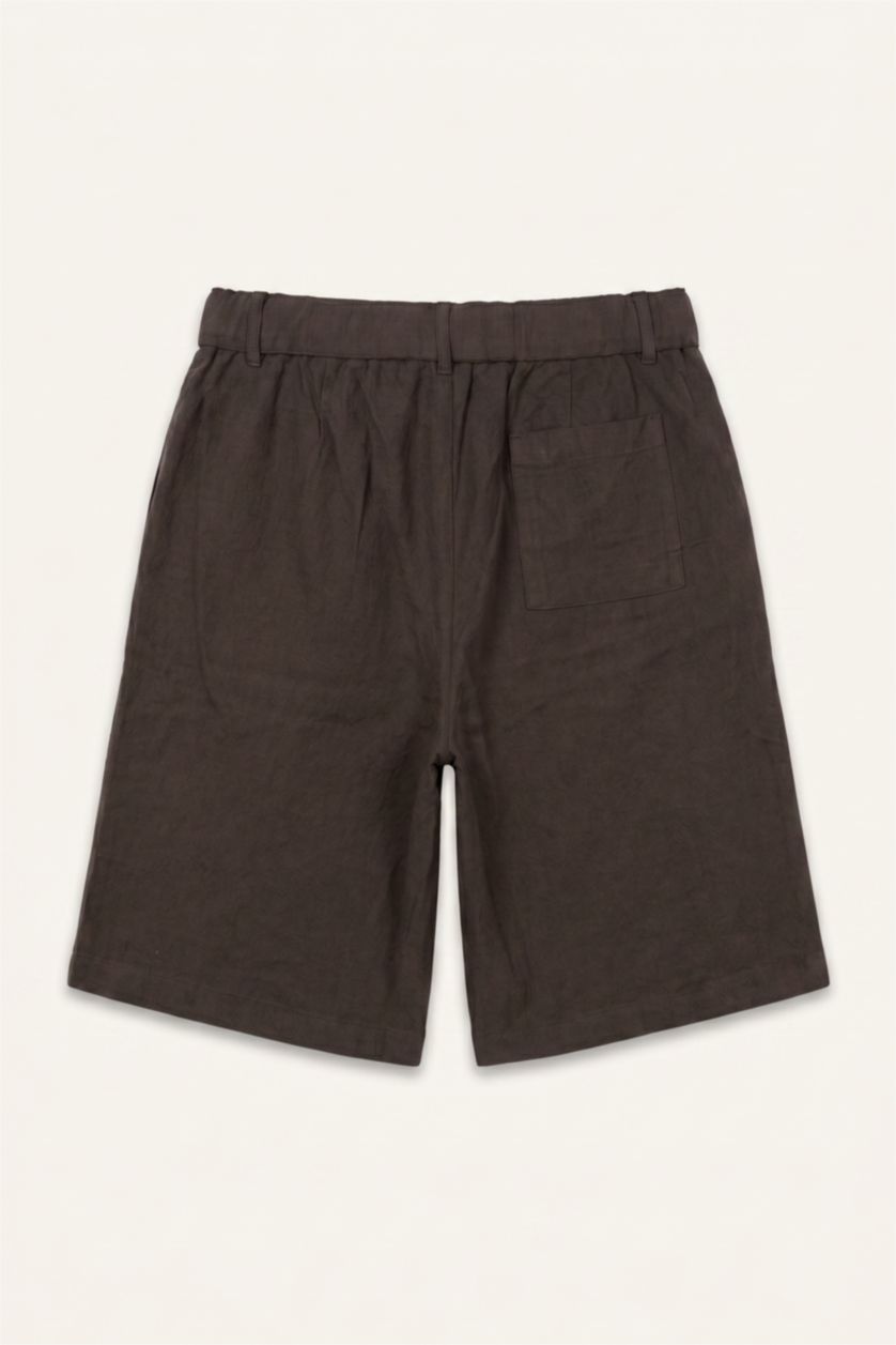Erkek Kahve Relaxed Fit Bermuda Şort