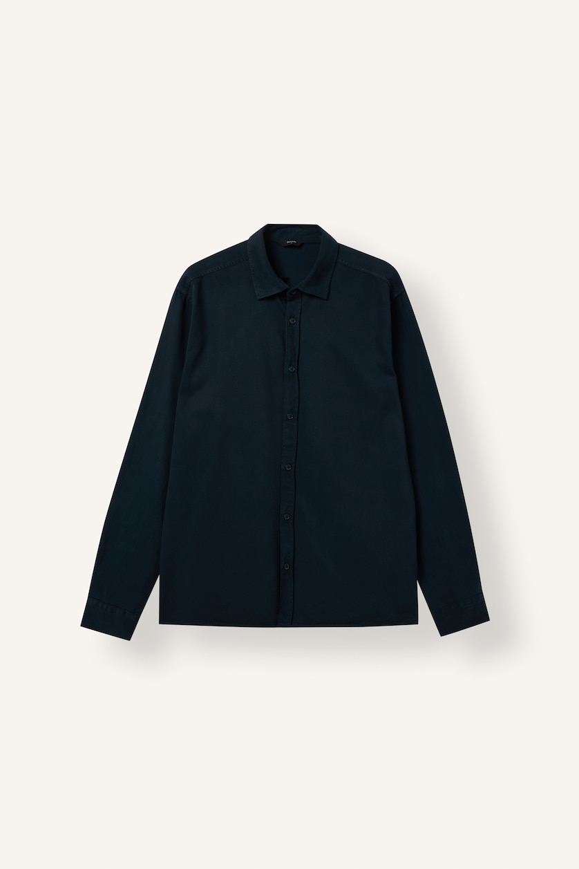 رجال كحلي Regular Fit Long Sleeve Shirt