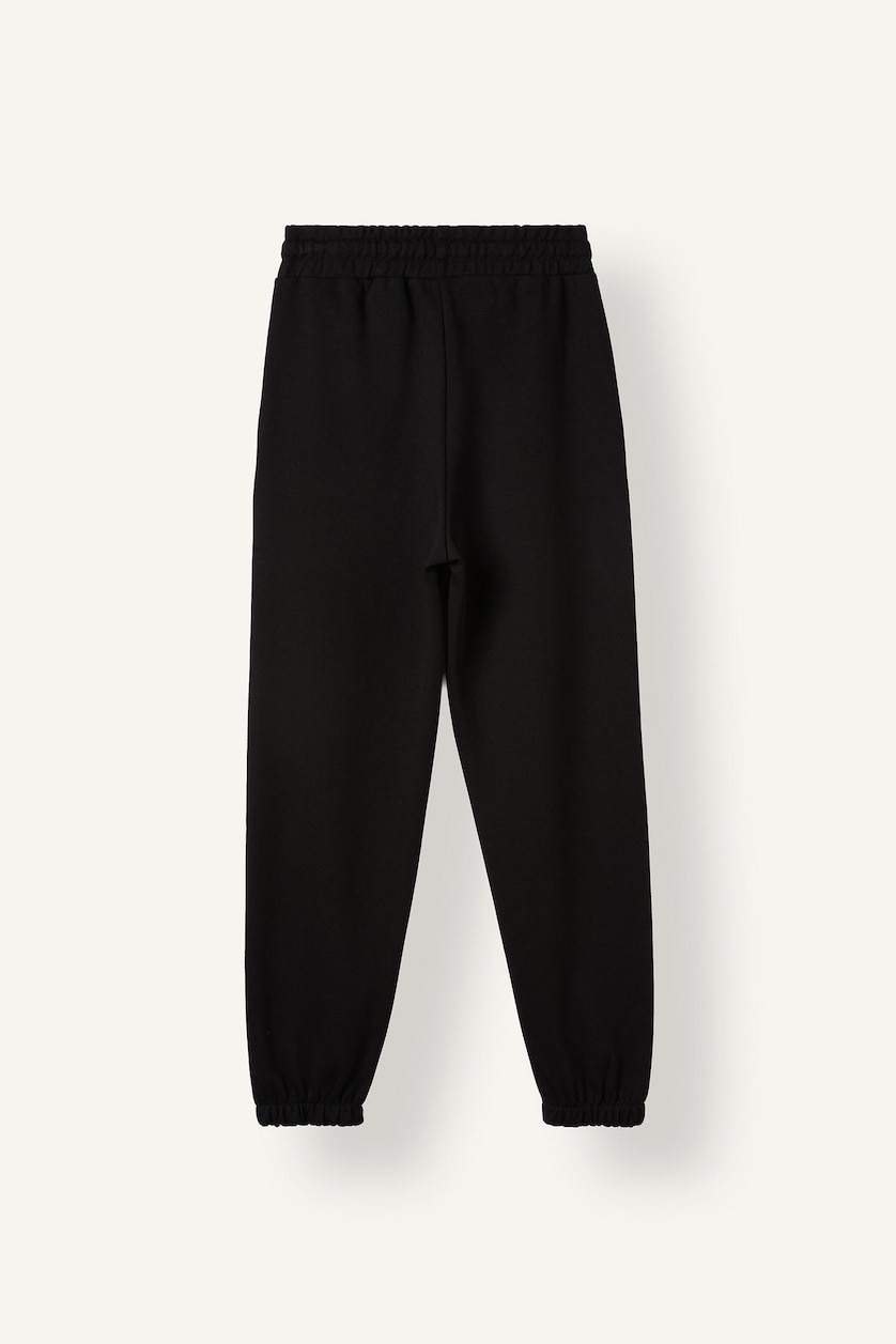 BOYS & TEENS Black Boy 100% Cotton Seam Detail Sweatpants