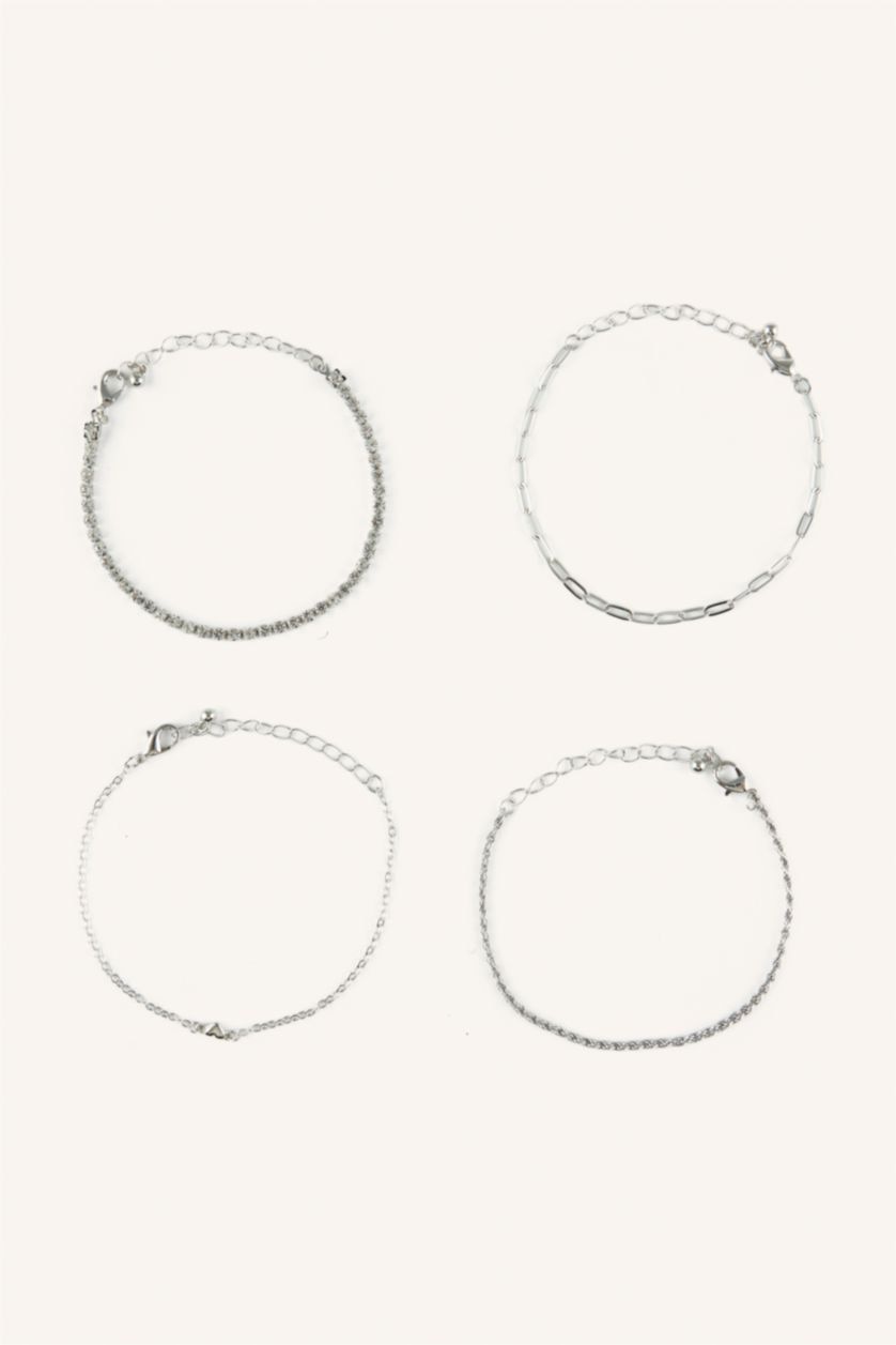 Women Gümüş 4 piece Bracelet