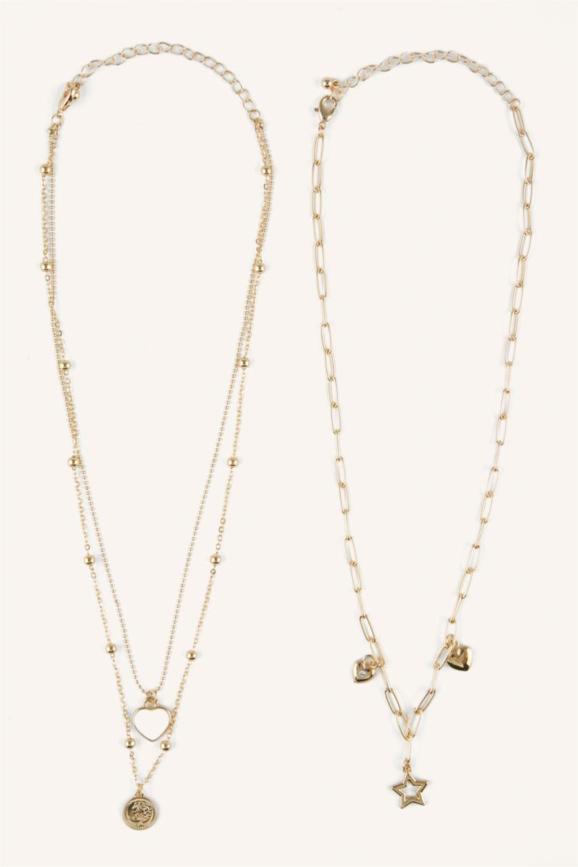 Women Altın 3 piece Necklace