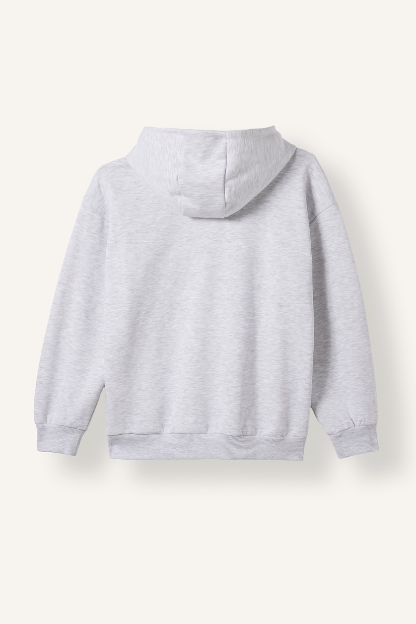 Young Boys - Teen Boys Light Grey Melange Crew Neck Sweatshirt