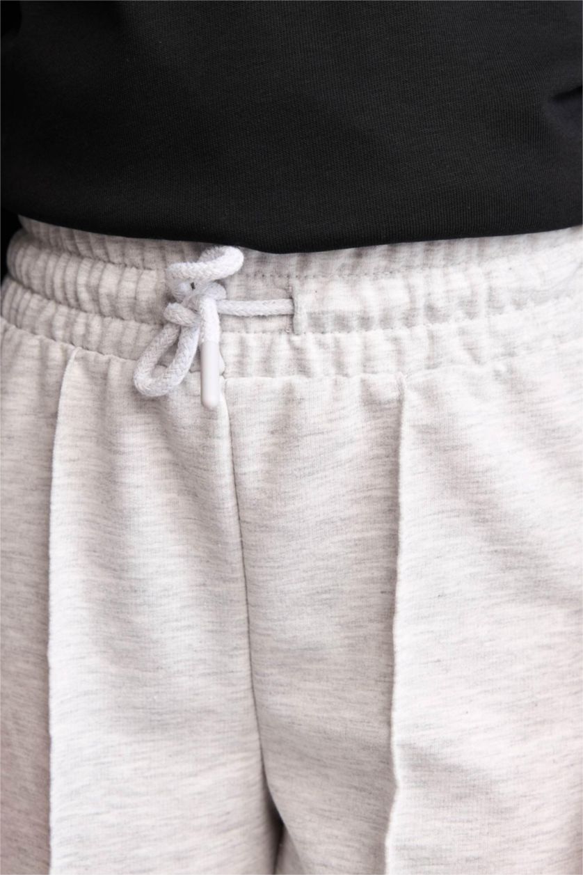 Young Girls - Teen Girls Light Grey Melange Wide Leg Trousers