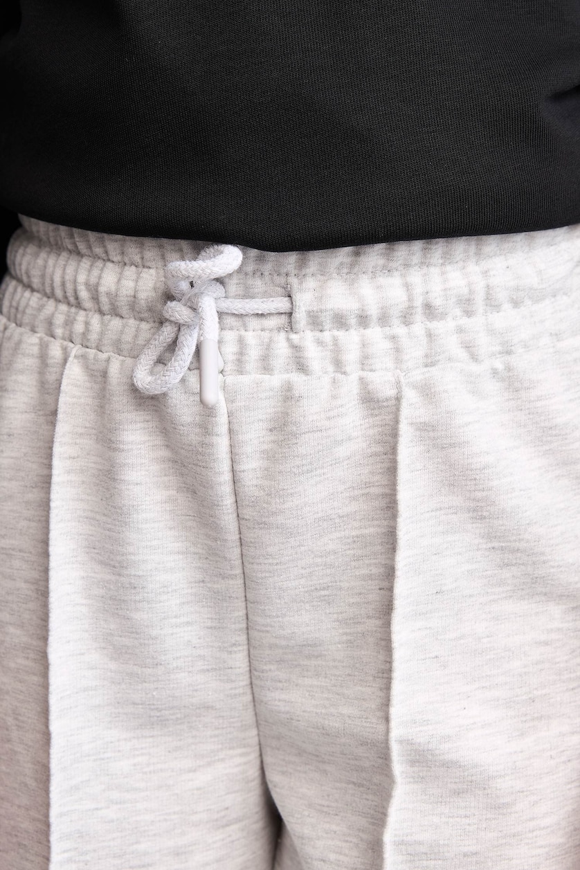 Young Girls - Teen Girls Light Grey Melange Girl Wide Leg Trousers