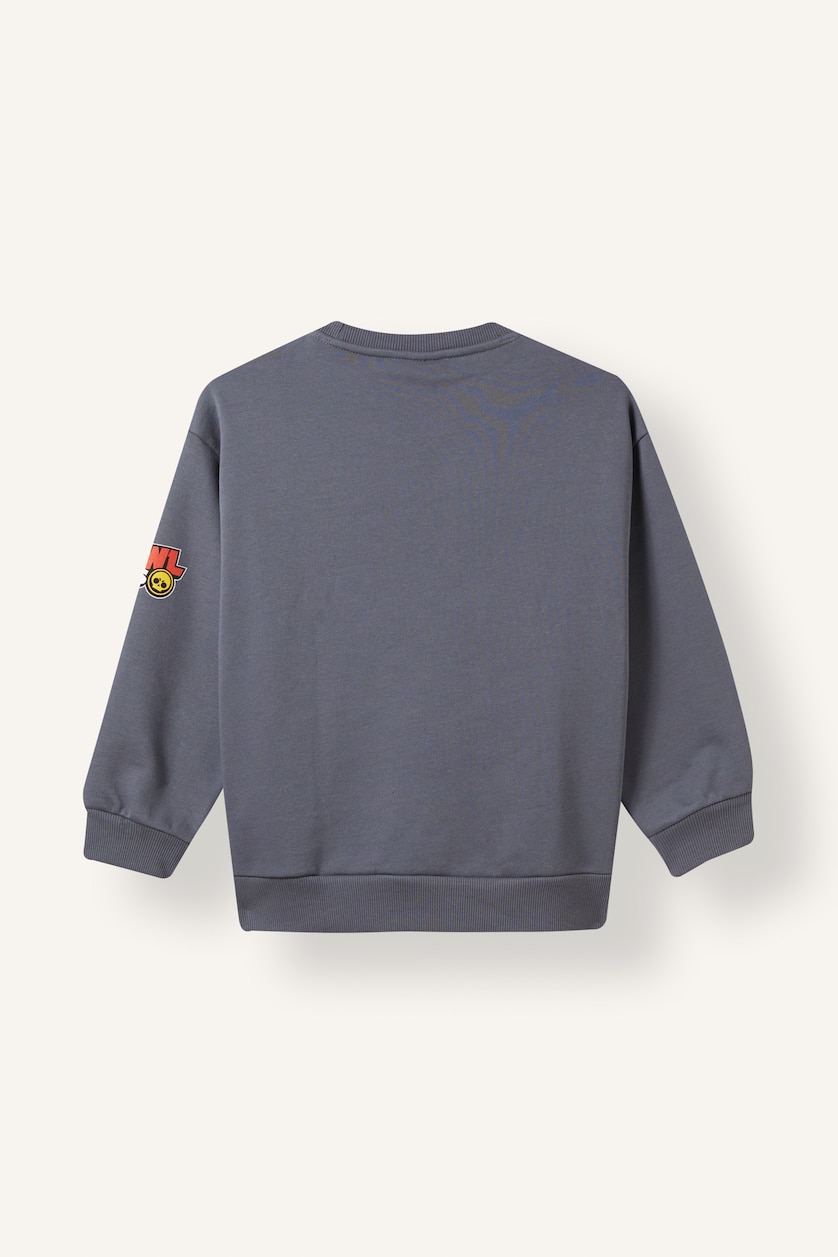 Young Boys - Teen Boys Anthracite Regular Fit Brawl Stars Crew Neck Sweatshirt