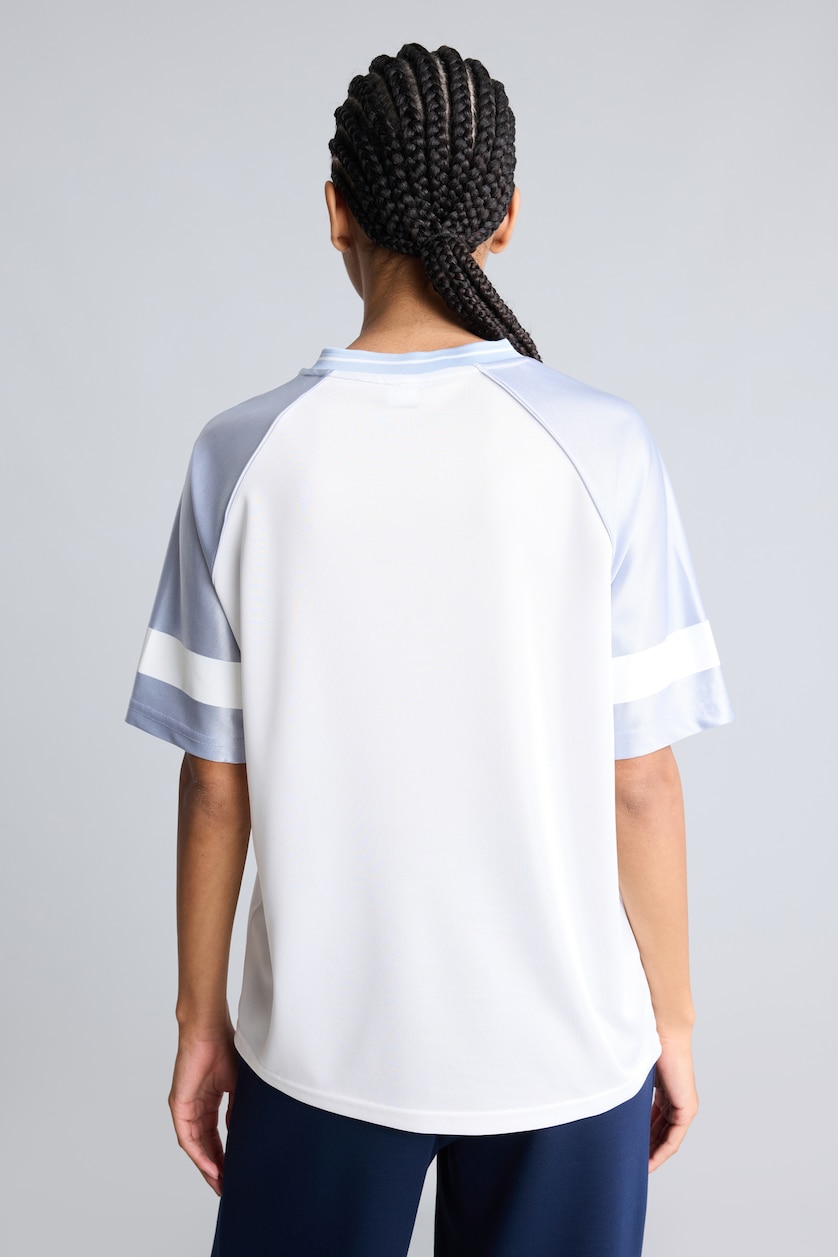 WOMAN Ecru Oversize Fit Tulle Short Sleeve T-Shirt
