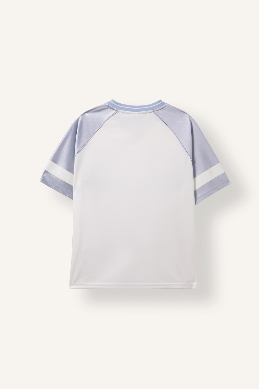 WOMAN Ecru Oversize Fit Tulle Short Sleeve T-Shirt