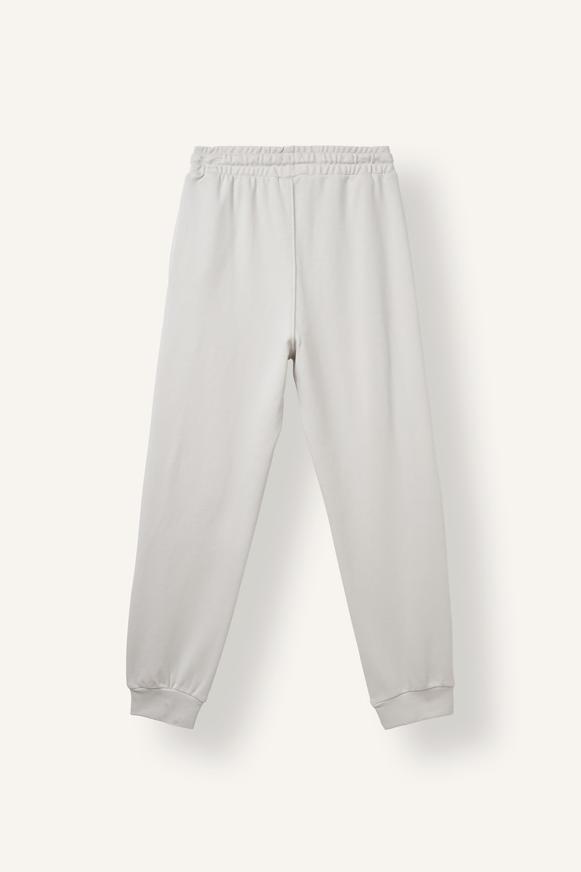 Erkek Çocuk - Genç Erkek Açık Gri Bağcıklı Bel Jogger Fit Eşofman Altı