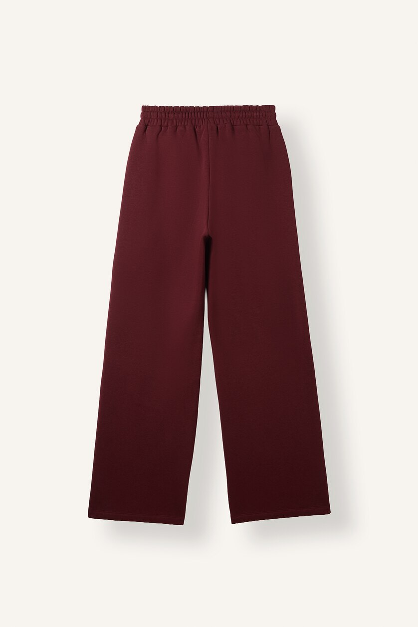 Kadın Bordo Harry Potter Wide Leg Bağcıklı Eşofman Altı