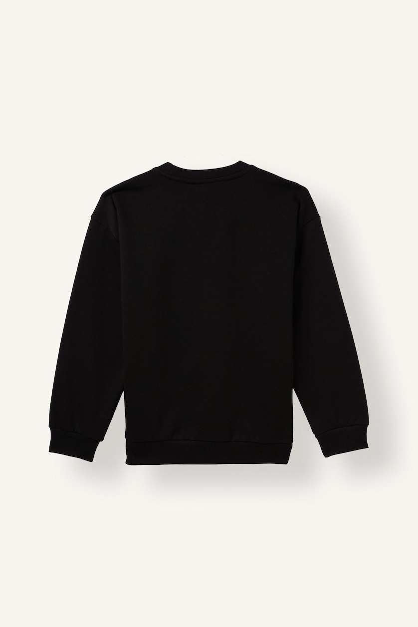 Boys & Teens Black سويت شيرت ولادي وبطانة ناعمة