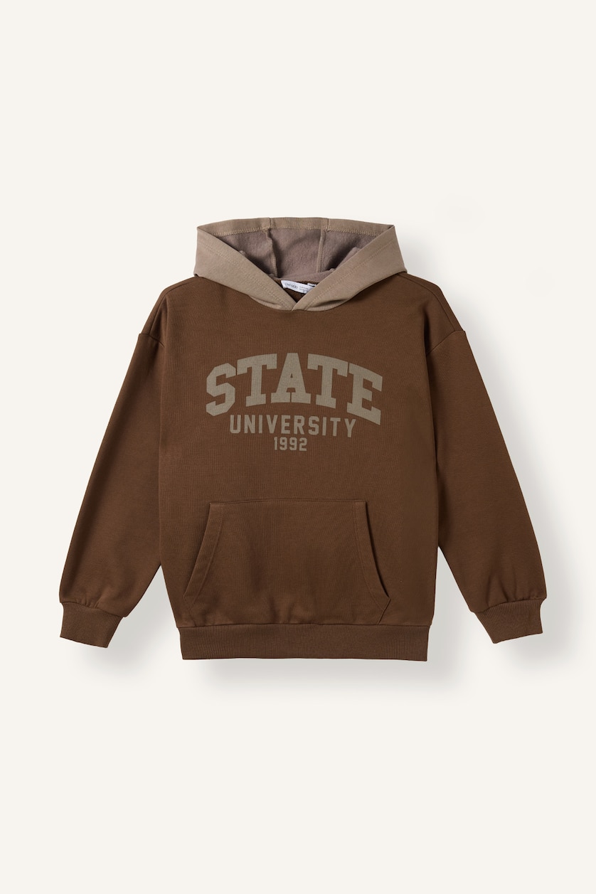 Young Boys - Teen Boys Light Brown Hooded Sweatshirt