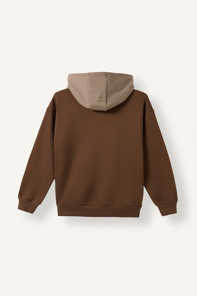 Young Boys - Teen Boys Light Brown Hooded Sweatshirt