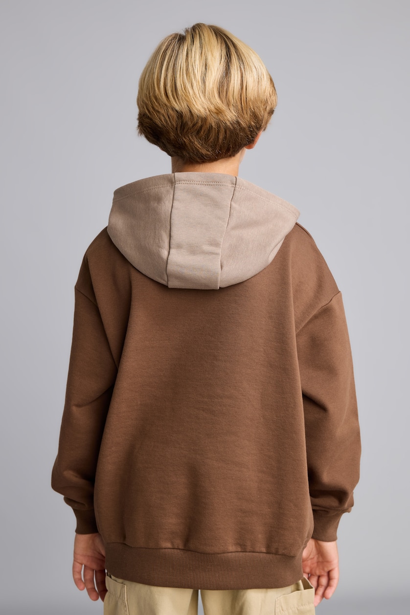 Young Boys - Teen Boys Light Brown Hooded Sweatshirt