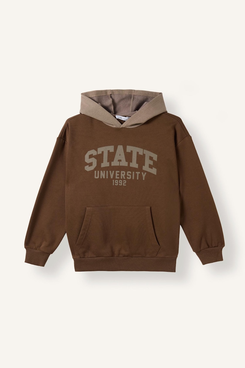 Young Boys - Teen Boys Light Brown Hooded Sweatshirt