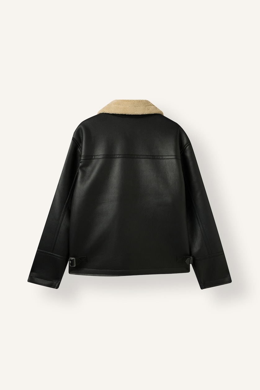 Men Black Zipper Puffer Jacket