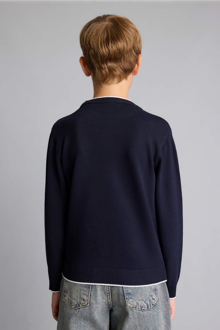 Young Boys - Teen Boys NAVY Boy Regular Fit Crew Neck Pullover