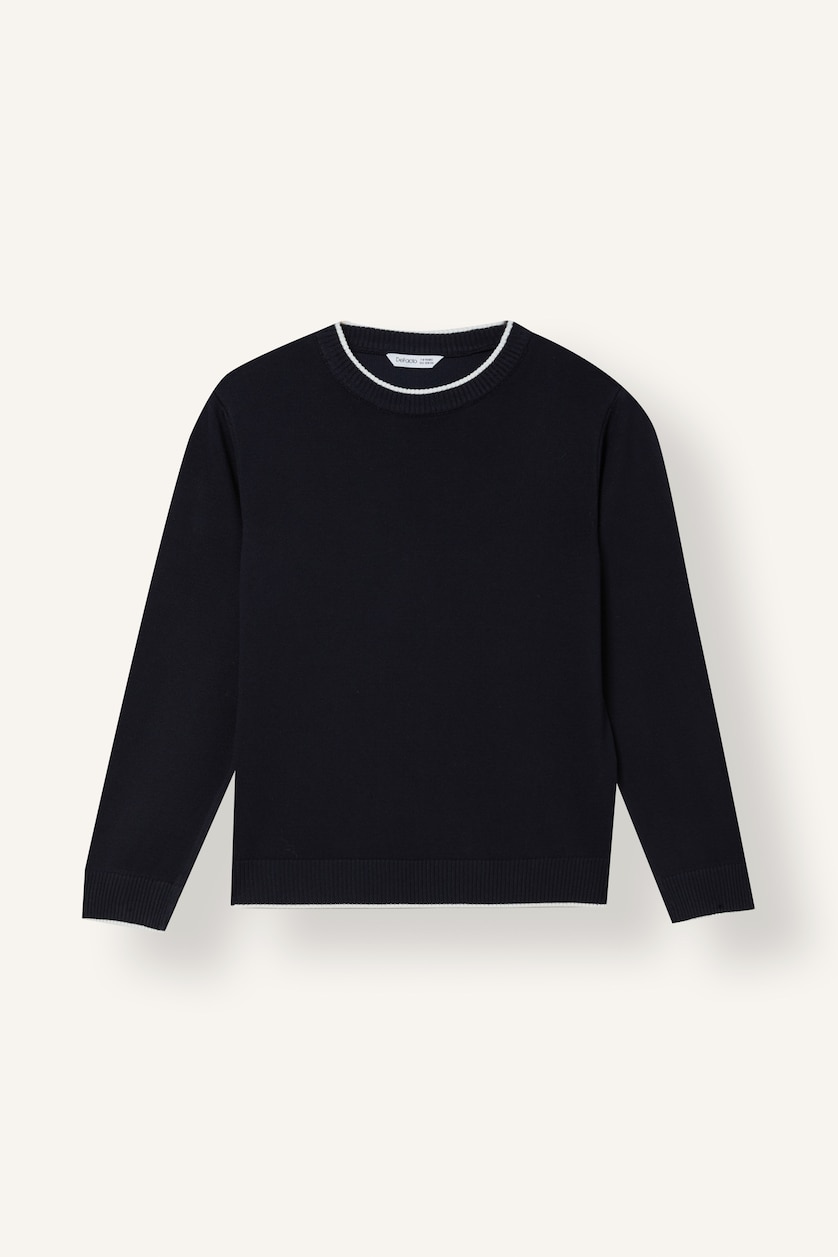 Young Boys - Teen Boys NAVY Boy Regular Fit Crew Neck Pullover