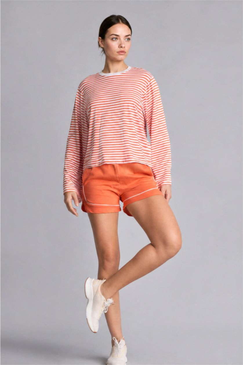 Women Orange Standard Fit Long Sleeve T-Shirt