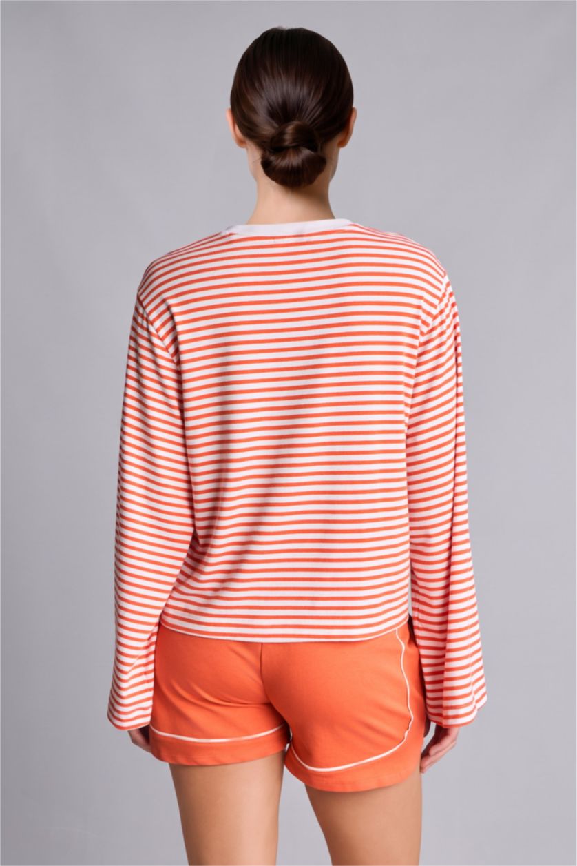 Women Orange Standard Fit Long Sleeve T-Shirt
