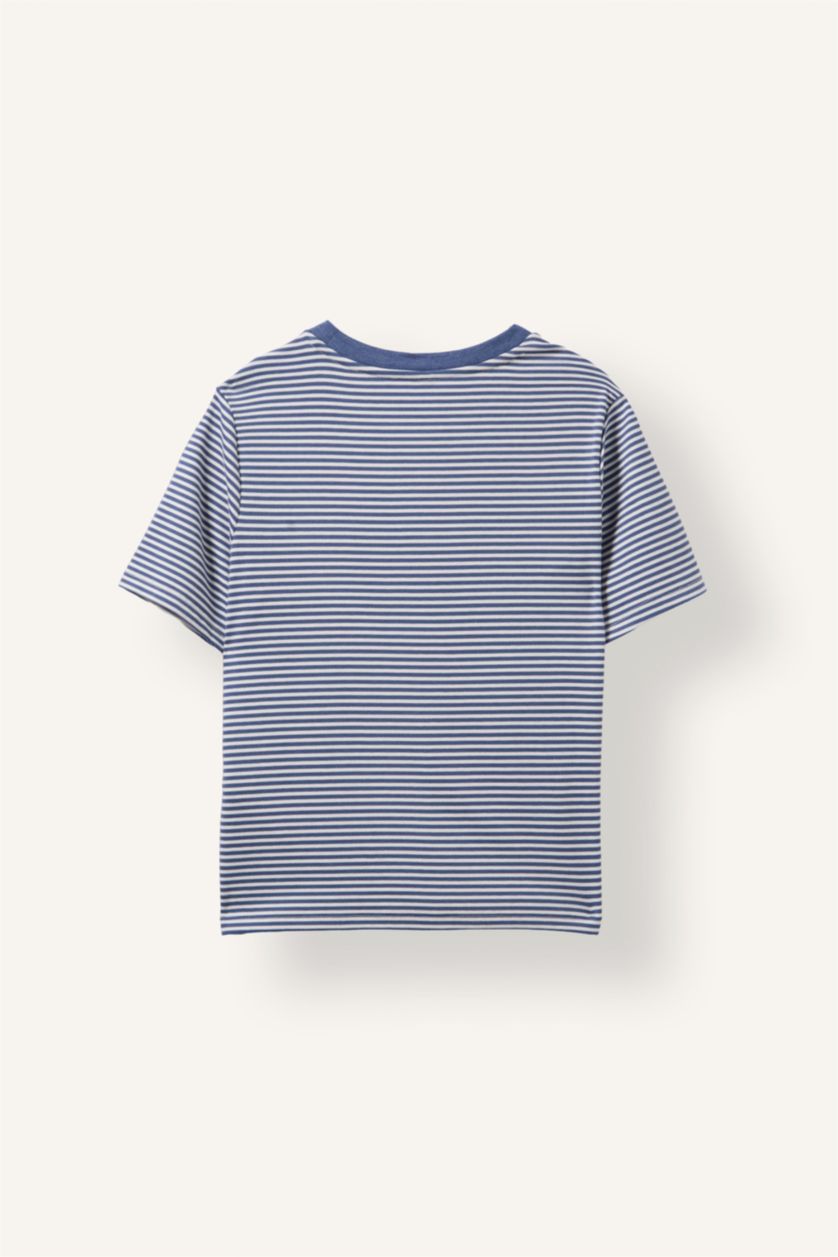 Women Dark Blue Standard Fit Short Sleeve T-Shirt
