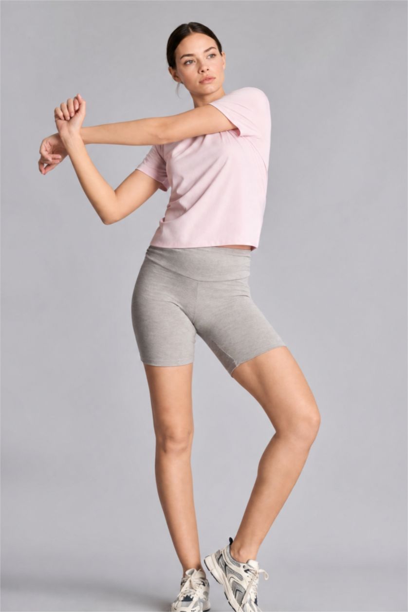 Women Grey Melange Woman Biker