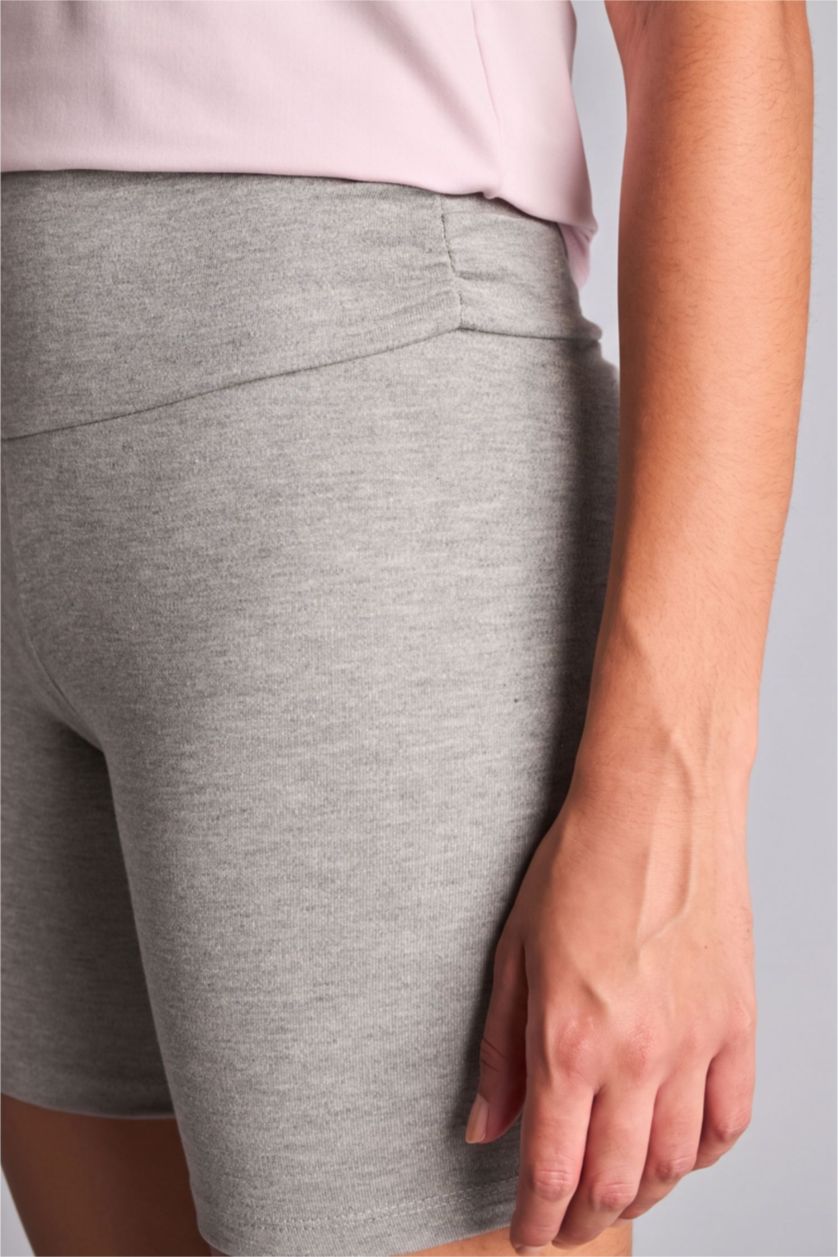 Women Grey Melange Woman Biker