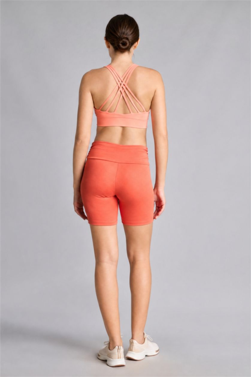 Women Orange Woman Biker